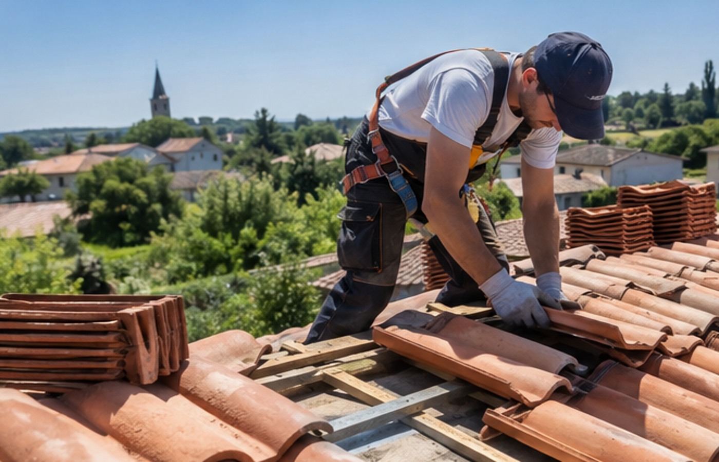 Couvreur en intervention Escource